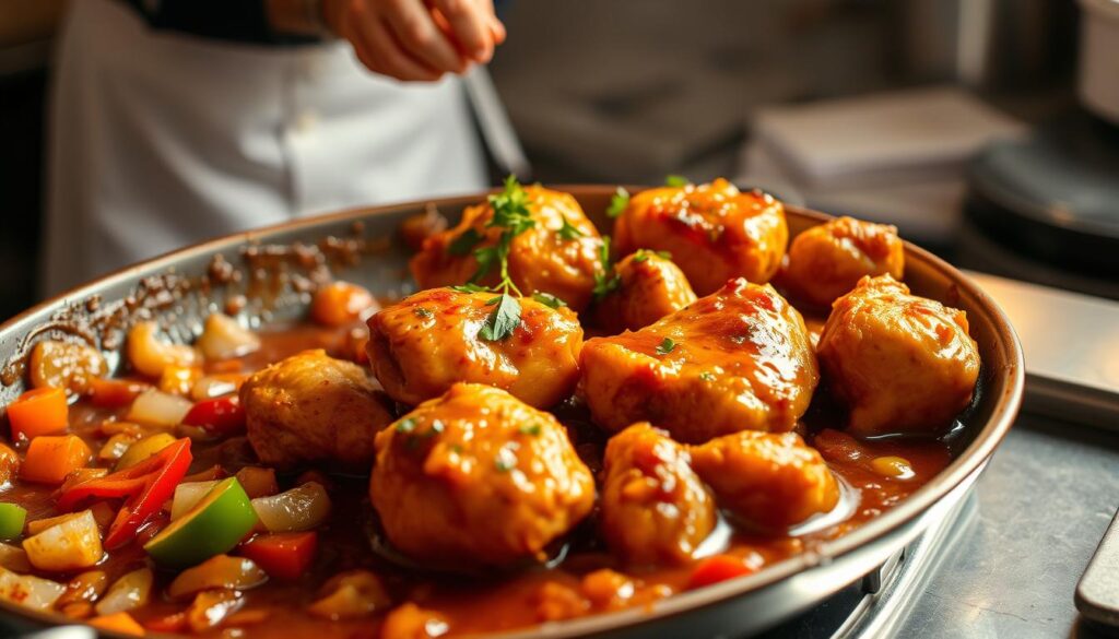 Cooking the Smothered Chicken