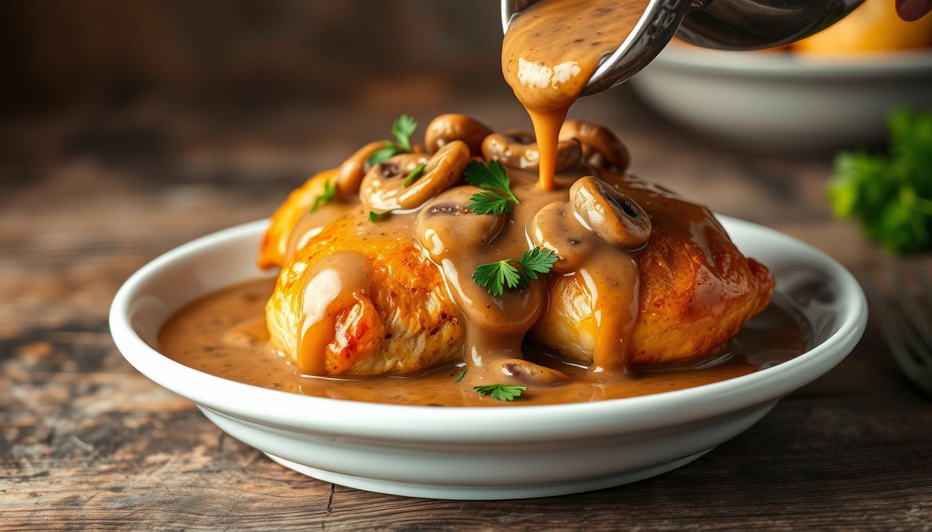 mushroom gravy for chicken